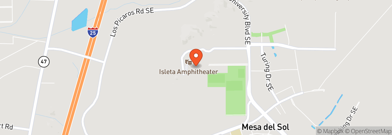 Map of Isleta Amphitheater