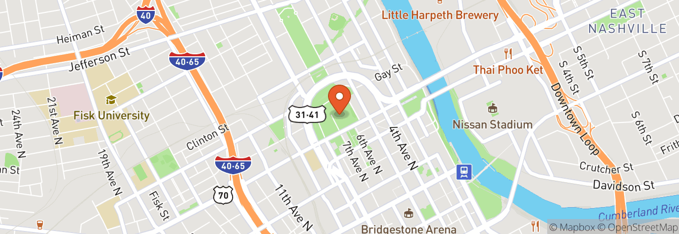 Map of Bridgestone Arena