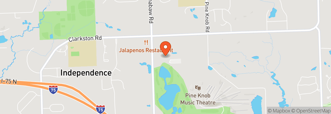 Map of Pine Knob Music Theatre