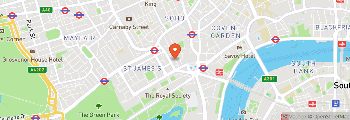 Map of Theatre Royal Haymarket